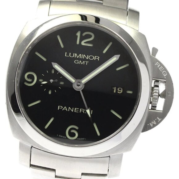 PANERAI Luminor 1950 3 Days GMT black Dial Automatic Men's Watch - Picture 1 of 7